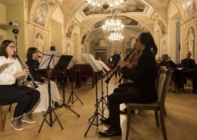 Dechový koncert, Profesní dům MFF, 27.2.2023, klarinetové kvarteto