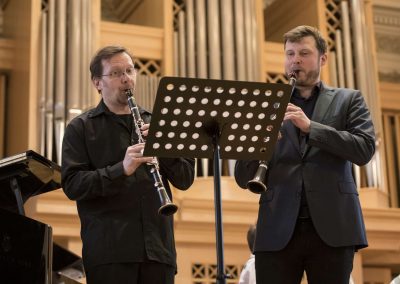 Koncert k 70. narozeninám Emila Hradeckého, sál Martinů HAMU, 25.2.2023, klarinetové duo